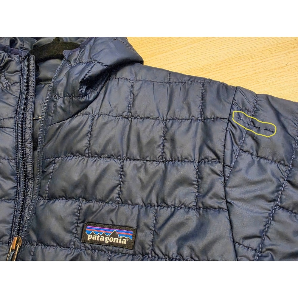 Patagonia Mens Nano Puff Hoody Blue Quilted Insulated Jacket XS Packable READ - Picture 11 of 11